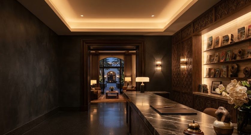 Concierge de hotel de lujo listo para atender