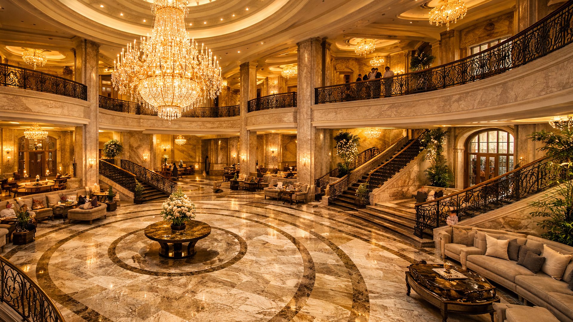 Lobby de hotel de lujo